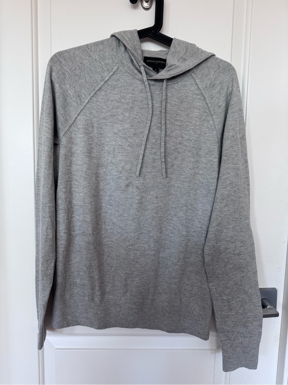 Banana Republic Light Gray Zip Hoodie Sweater